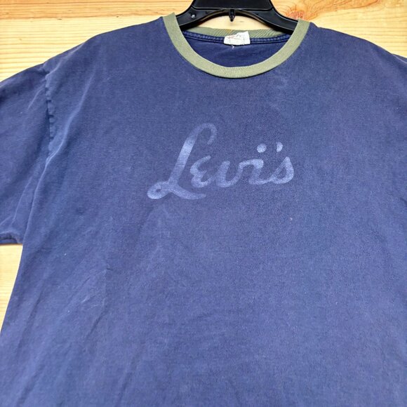 Vintage Levis Shirt XXL Blue Short Sleeve Faded - Picture 2 of 9